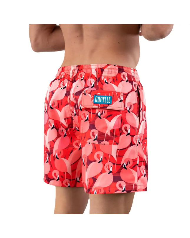 Men’s Premium Compression-Lined Hybrid Shorts – Pink Flamingos