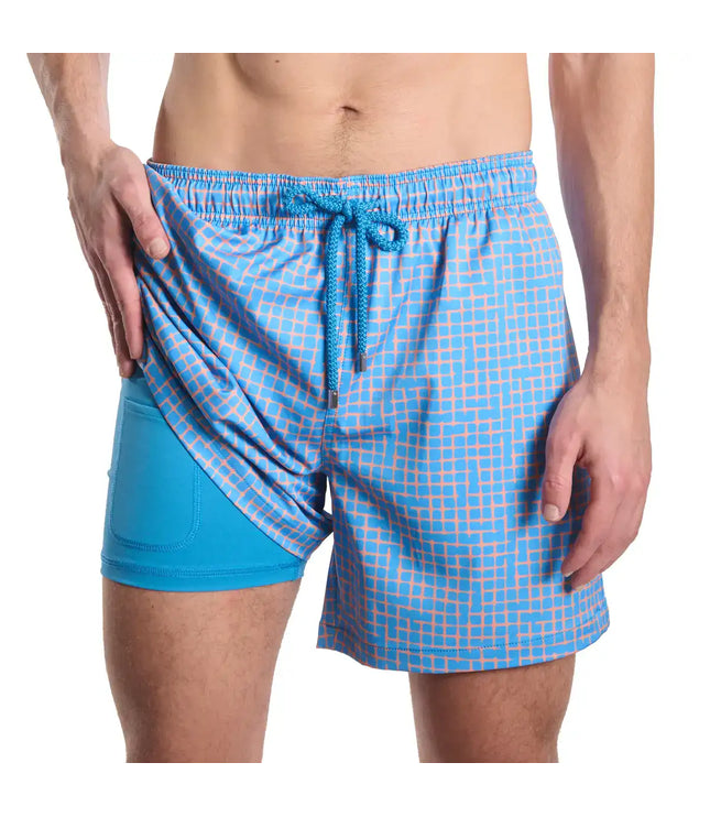 Men’s Premium Compression-Lined Hybrid Shorts – Pixel Break-Sunsplash