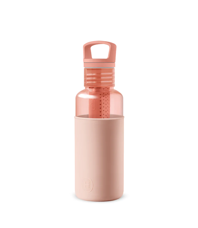 Clear Reusable Water Bottles With Infuser - Peachy Orange 20 oz