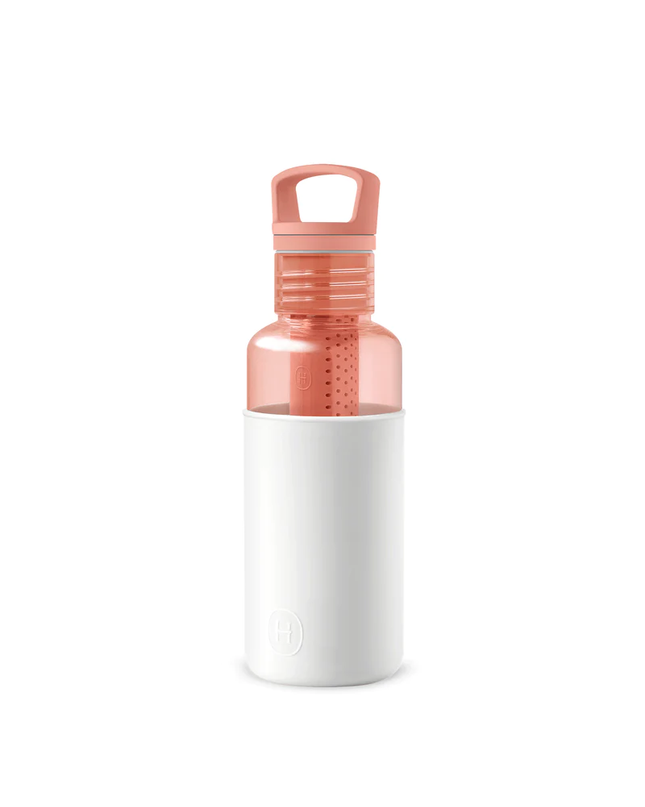Clear Reusable Water Bottles With Infuser - Peachy Orange 20 oz