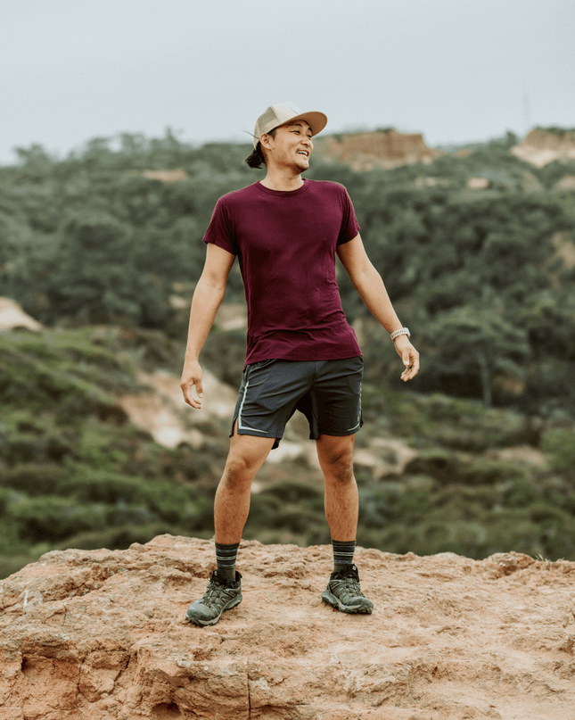 Bamboo Aerotech T-Shirt - Dark Plum