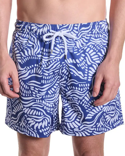 Men’s Premium Compression-Lined Hybrid Shorts – Salt Spray-Harbor and Surf