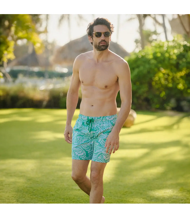 Men’s Premium Compression-Lined Hybrid Shorts – Salt Spray - Palm and Surf