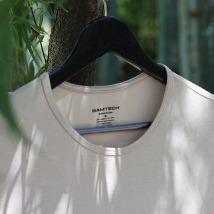 Bamboo Swift Curve-Hem T-Shirt - Sandstone