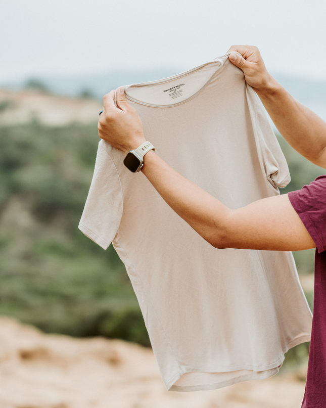 Bamboo Swift Curve-Hem T-Shirt - Heather Grey