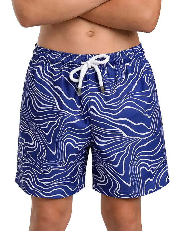 Boys Hybrid Swim & Play Shorts – Sand Waves - Harbor and Surf
