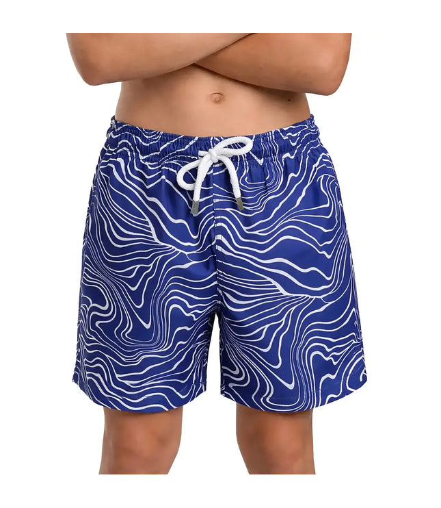 Boys Hybrid Swim & Play Shorts – Sand Waves - Harbor and Surf