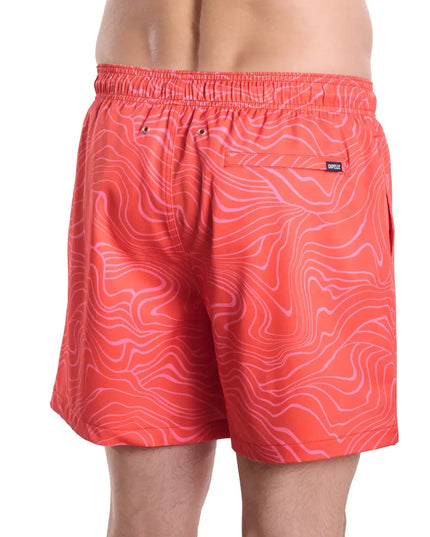 Men’s Premium Compression-Lined Hybrid Shorts – Sand Waves Heat and Bloom