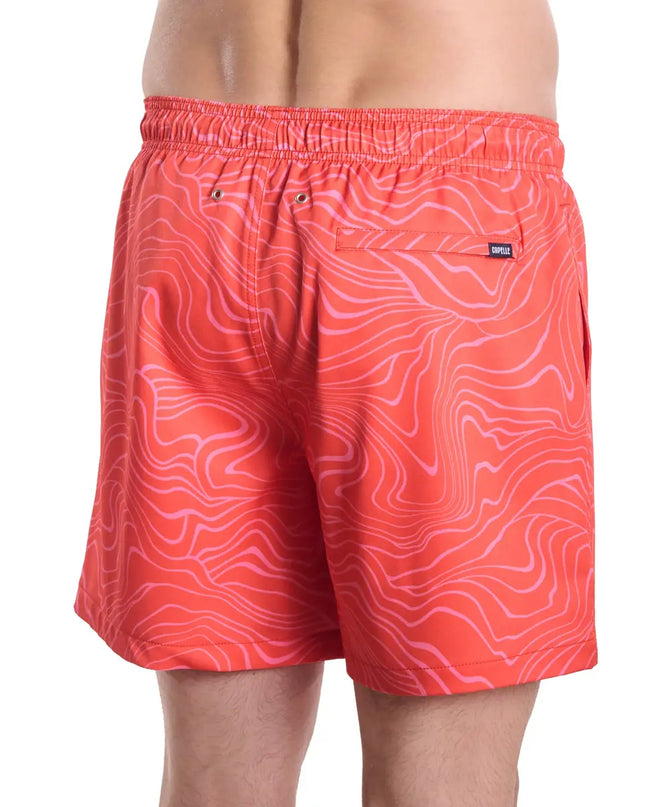 Men’s Premium Compression-Lined Hybrid Shorts – Sand Waves Heat and Bloom