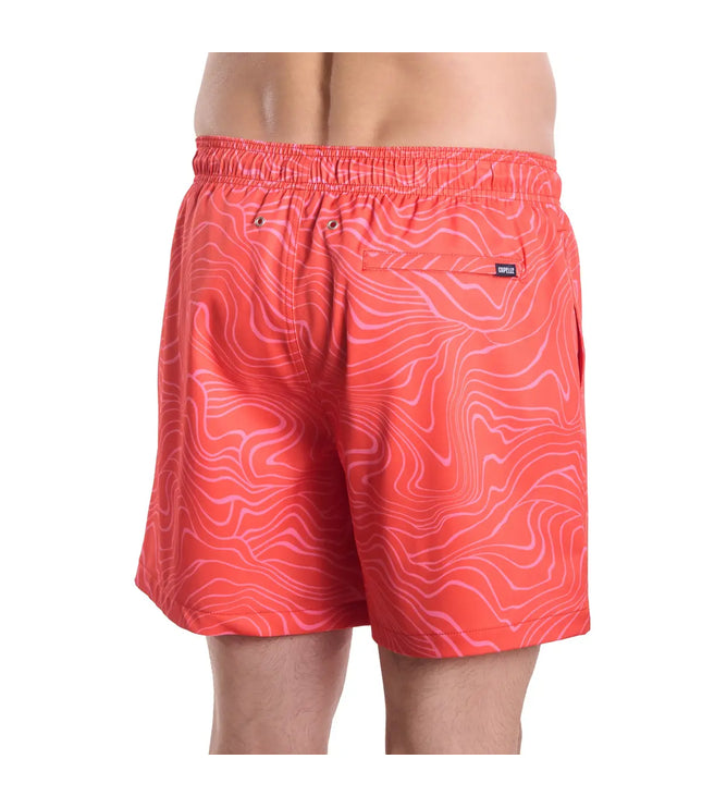 Men’s Premium Compression-Lined Hybrid Shorts – Sand Waves Heat and Bloom