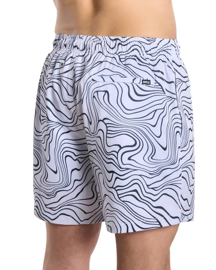 Men’s Premium Compression-Lined Hybrid Shorts – Sand Waves-Surf and Storm