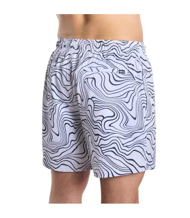 Men’s Premium Compression-Lined Hybrid Shorts – Sand Waves-Surf and Storm