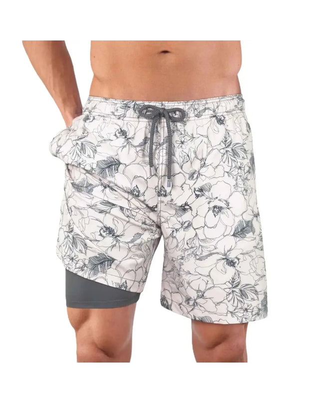 Men’s Premium Compression-Lined Hybrid Shorts – Secret Garden
