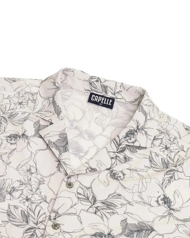Men’s Short Sleeve Tailored Fit Button-Down Shirt – Secret Garden