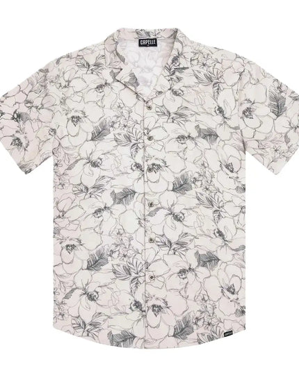 Men’s Short Sleeve Tailored Fit Button-Down Shirt – Secret Garden
