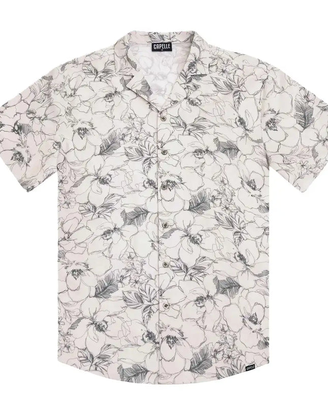 Men’s Short Sleeve Tailored Fit Button-Down Shirt – Secret Garden