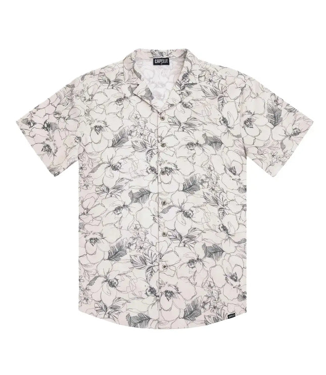 Men’s Short Sleeve Tailored Fit Button-Down Shirt – Secret Garden
