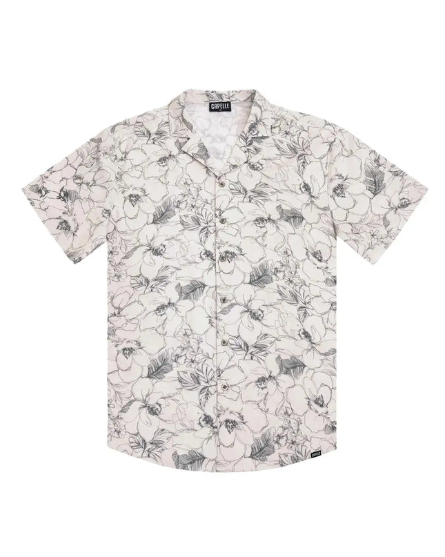 Men’s Short Sleeve Tailored Fit Button-Down Shirt – Secret Garden