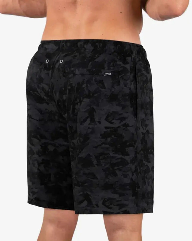 Men’s Premium Compression-Lined Hybrid Shorts – Street Camo