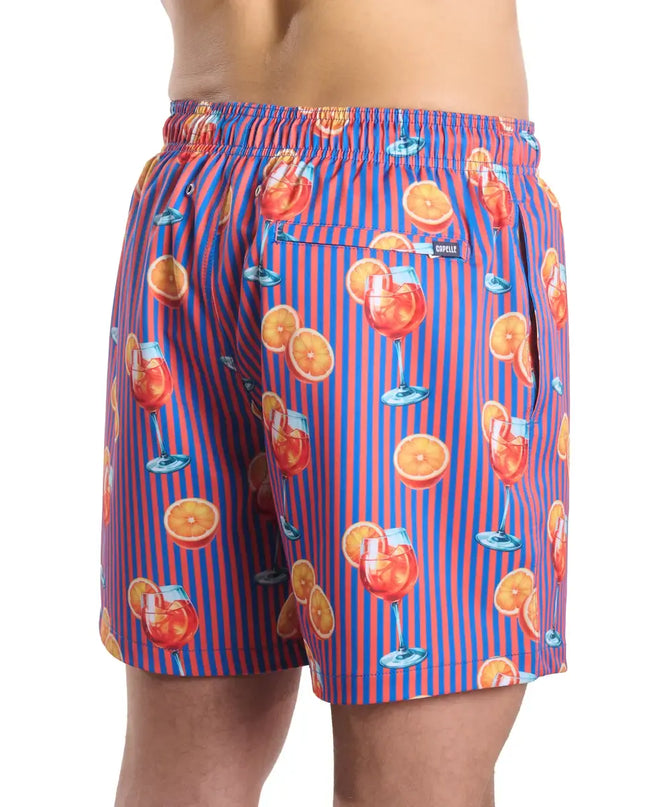 Men’s Premium Compression-Lined Hybrid Shorts – Sunset Spritz - Ocean and Heat