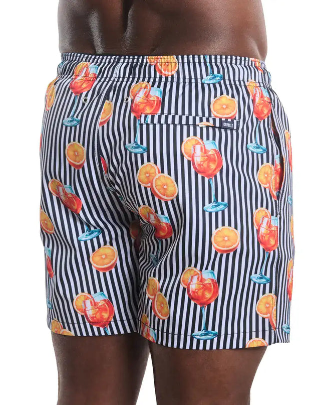 Men’s Premium Compression-Lined Hybrid Shorts – Sunset Spritz-Surf and Storm