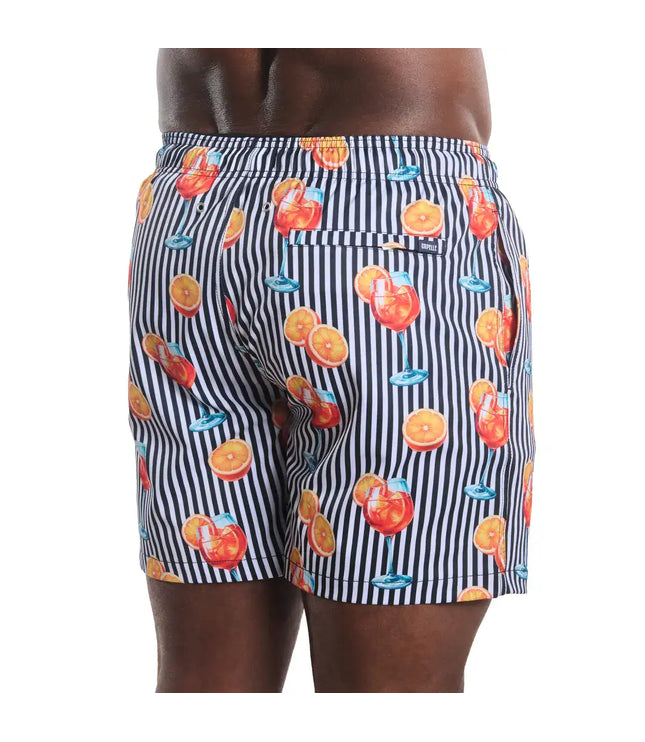Men’s Premium Compression-Lined Hybrid Shorts – Sunset Spritz-Surf and Storm