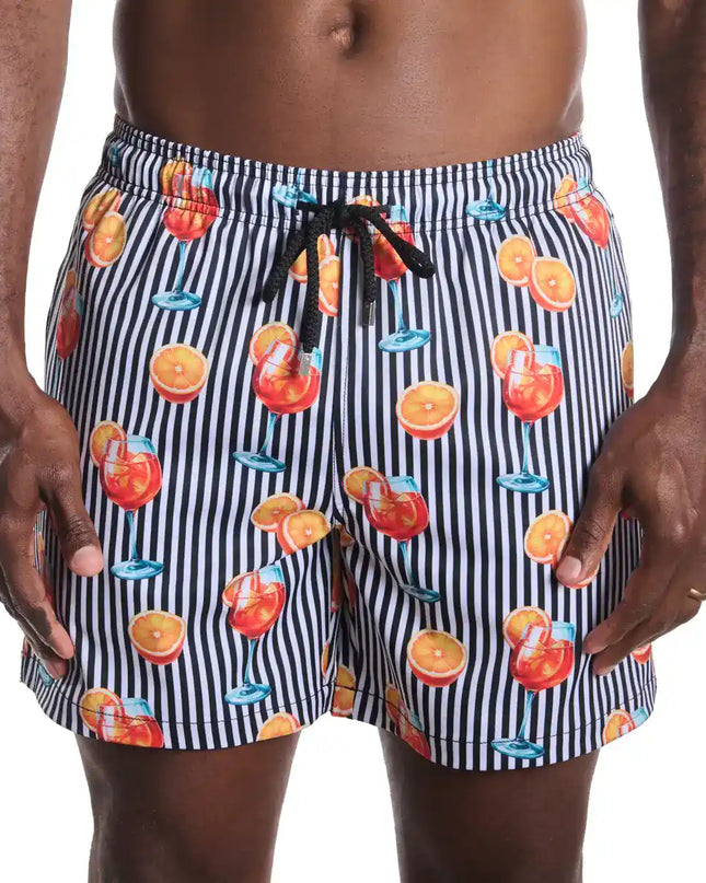 Men’s Premium Compression-Lined Hybrid Shorts – Sunset Spritz-Surf and Storm