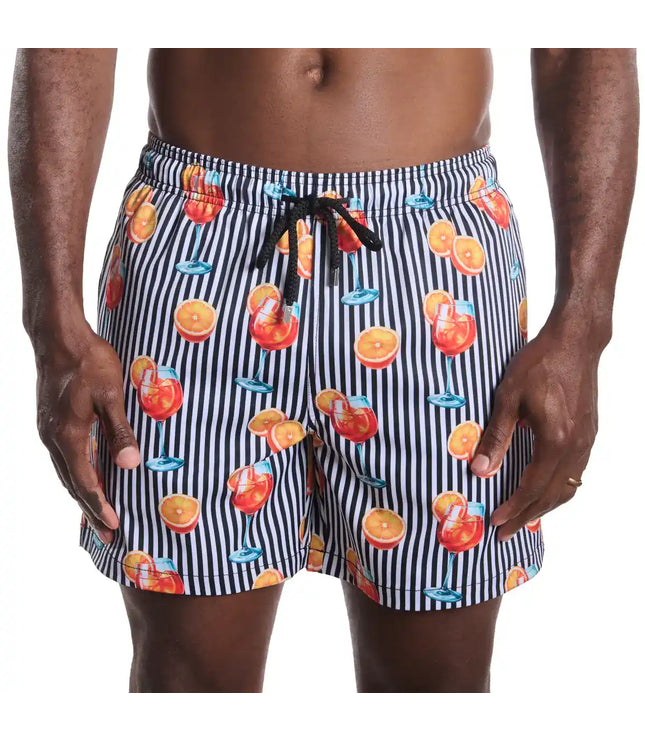 Men’s Premium Compression-Lined Hybrid Shorts – Sunset Spritz-Surf and Storm