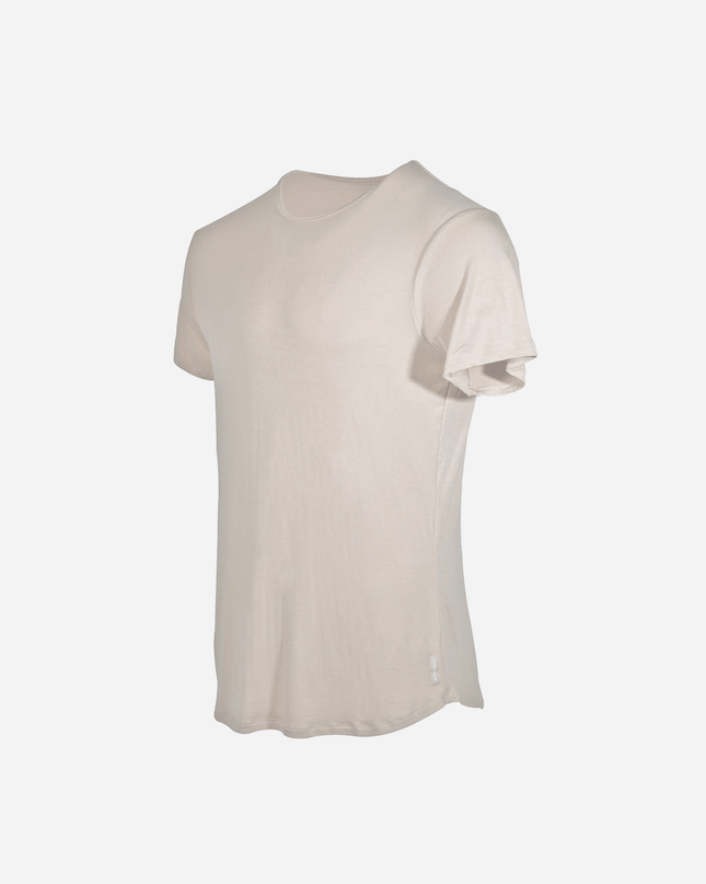 Bamboo Swift Curve-Hem T-Shirt - Sandstone