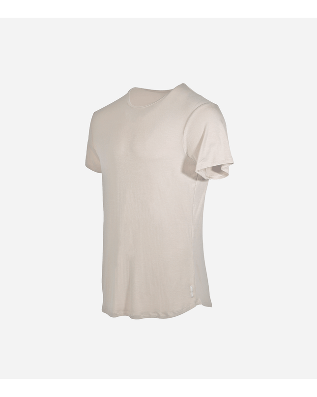 Bamboo Swift Curve-Hem T-Shirt - Sandstone