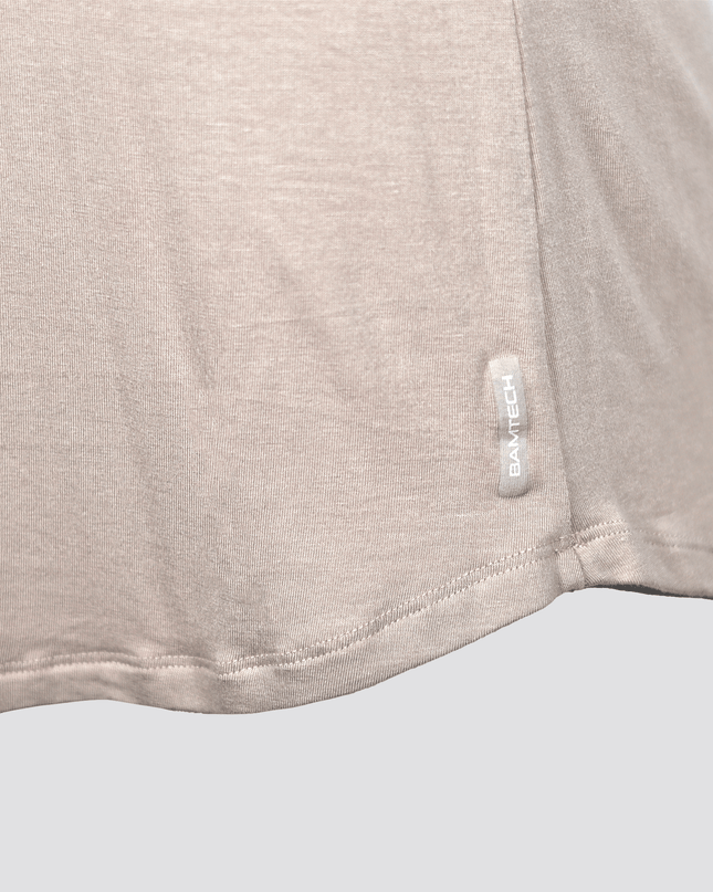 Bamboo Swift Curve-Hem T-Shirt - Sandstone