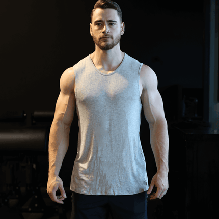 Bamboo Aerotech Tank - Heather Grey