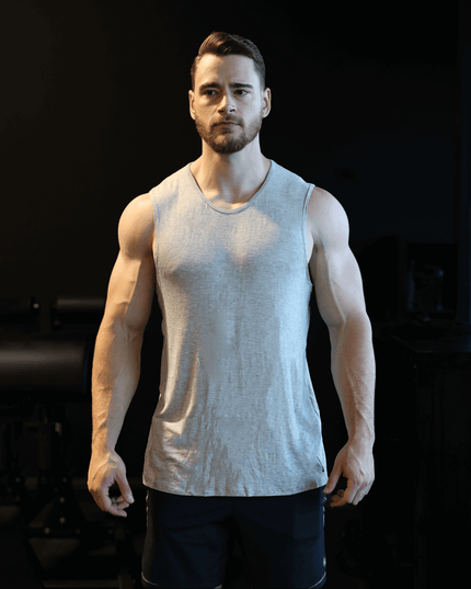 Bamboo Aerotech Tank - Heather Grey