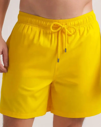 Men’s Premium Compression-Lined Hybrid Shorts – True Yellow