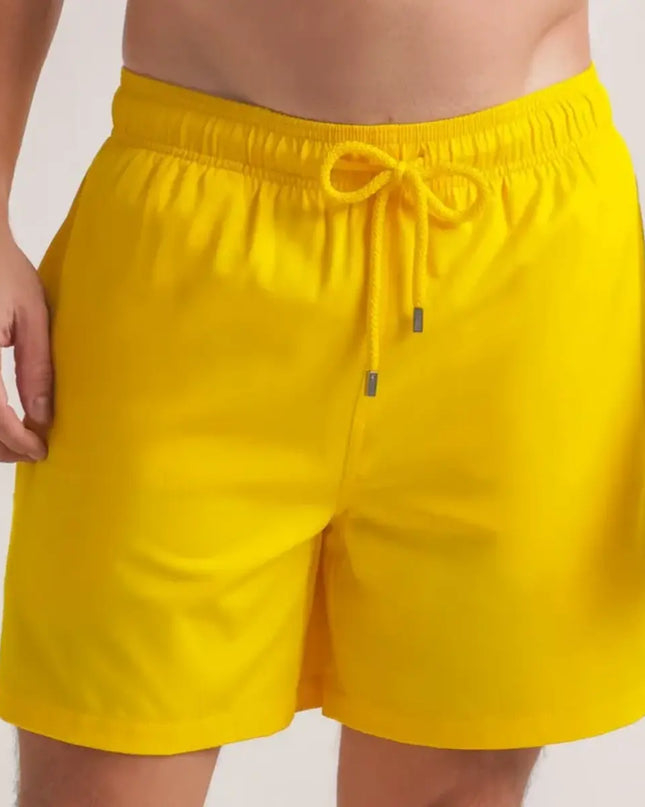 Men’s Premium Compression-Lined Hybrid Shorts – True Yellow