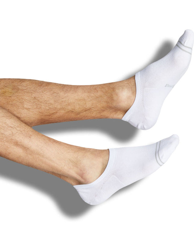 White Cotton No Show Socks