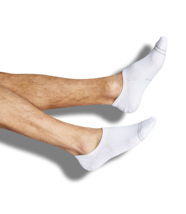 White Cotton No Show Socks