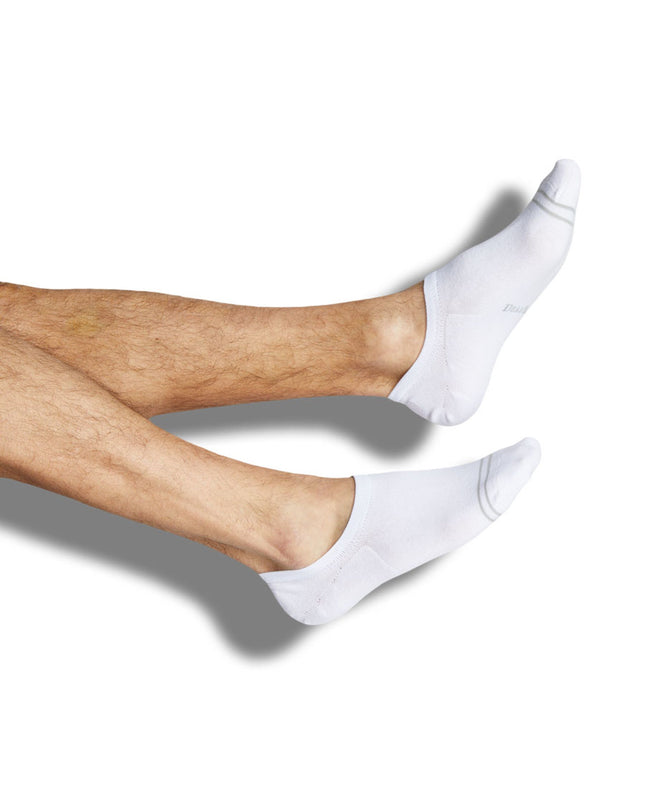 White Cotton No Show Socks
