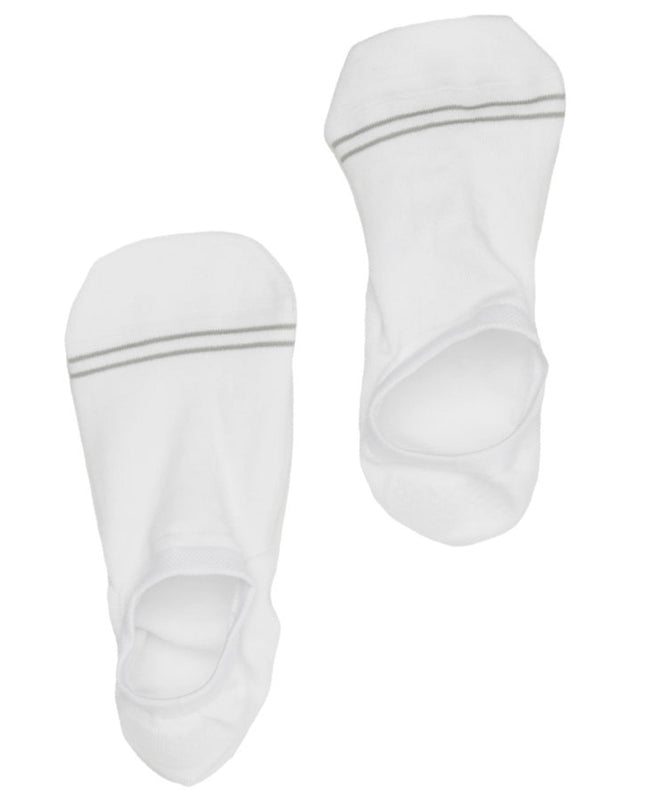 White Cotton No Show Socks