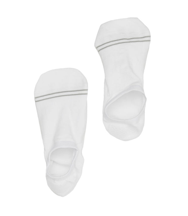 White Cotton No Show Socks