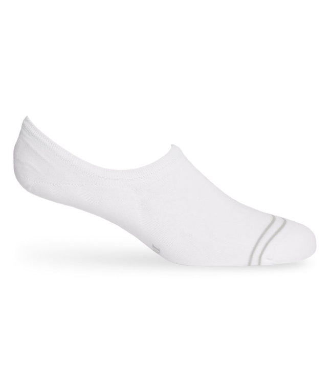 White Cotton No Show Socks