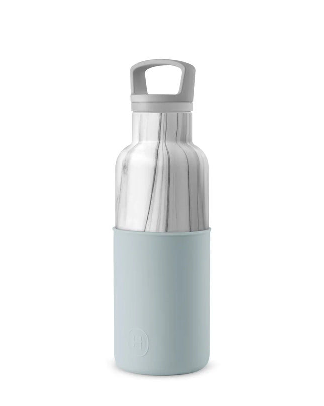 Vacuum Insulated Water Bottle - White Marble 16 oz