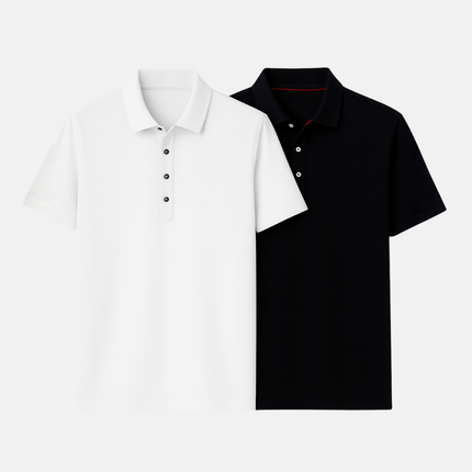 Buki Cinqo Polo 2-Pack - White/Black